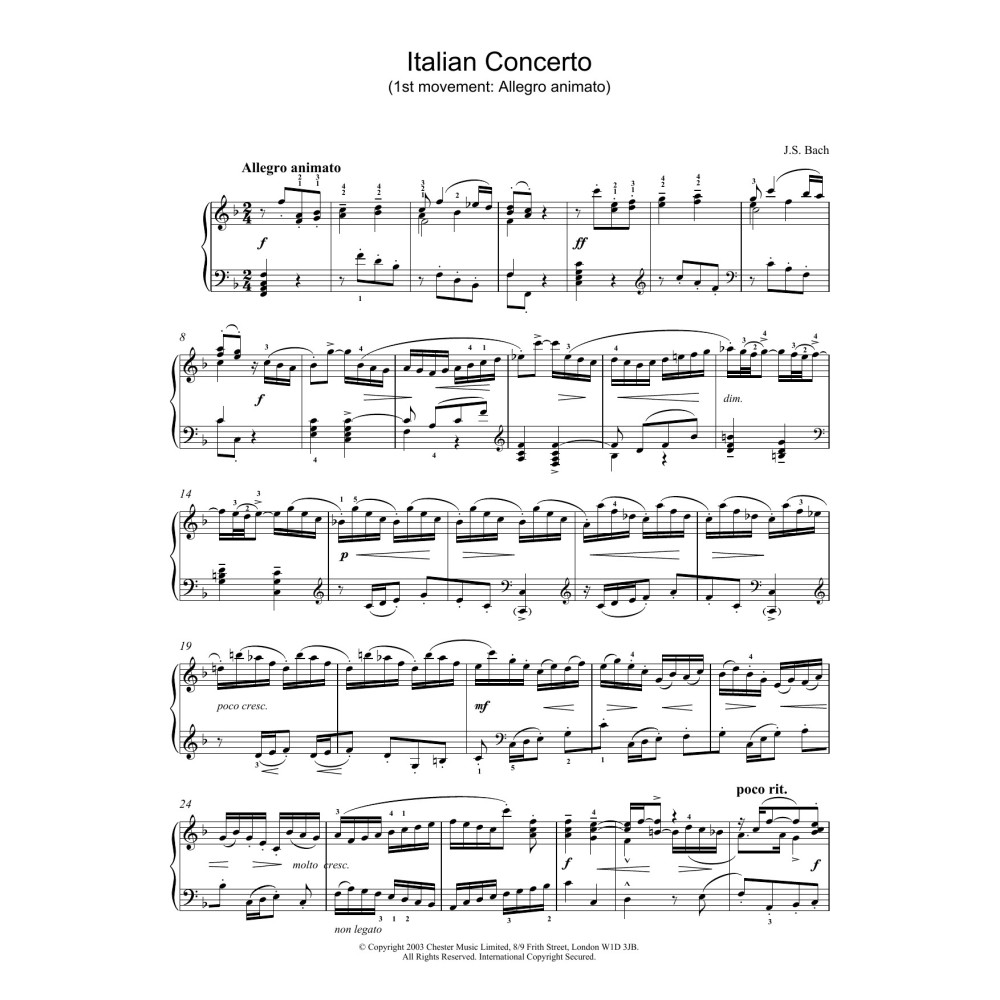 Italian Concerto (1st movement: Allegro animato)