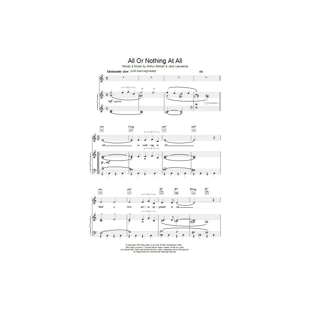 All Or Nothing At All