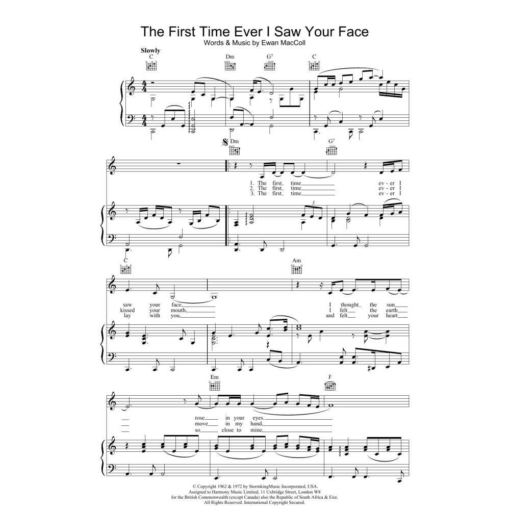 The First Time Ever I Saw Your Face