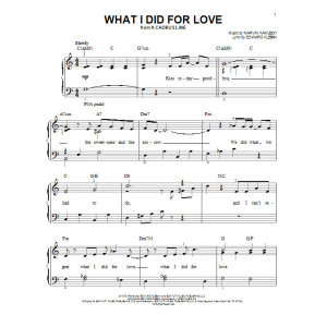 What I Did For Love