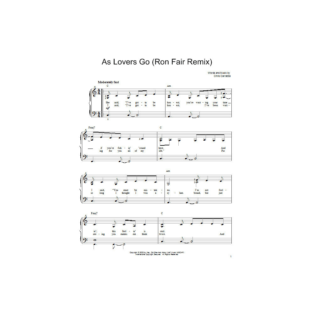 As Lovers Go