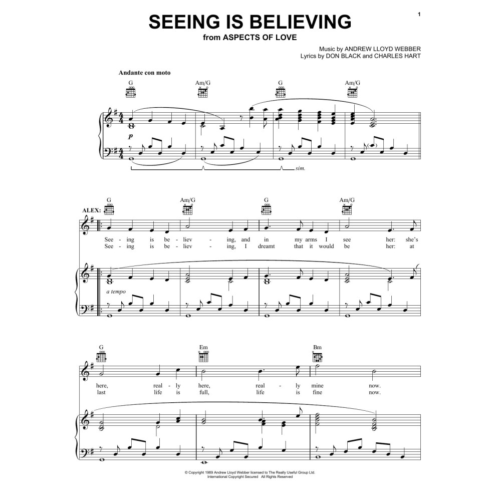 Seeing Is Believing (from Aspects of Love)