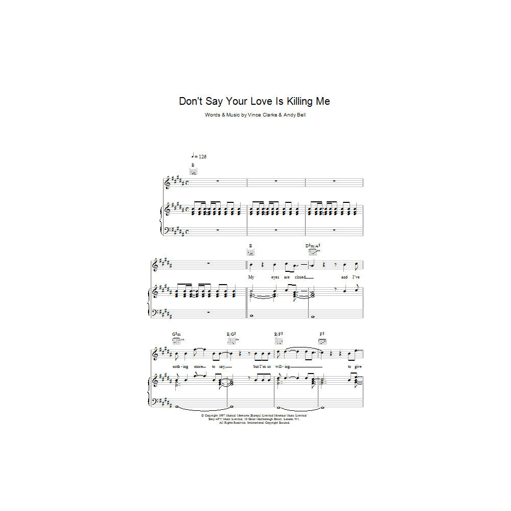 Don't Say Your Love Is Killing Me