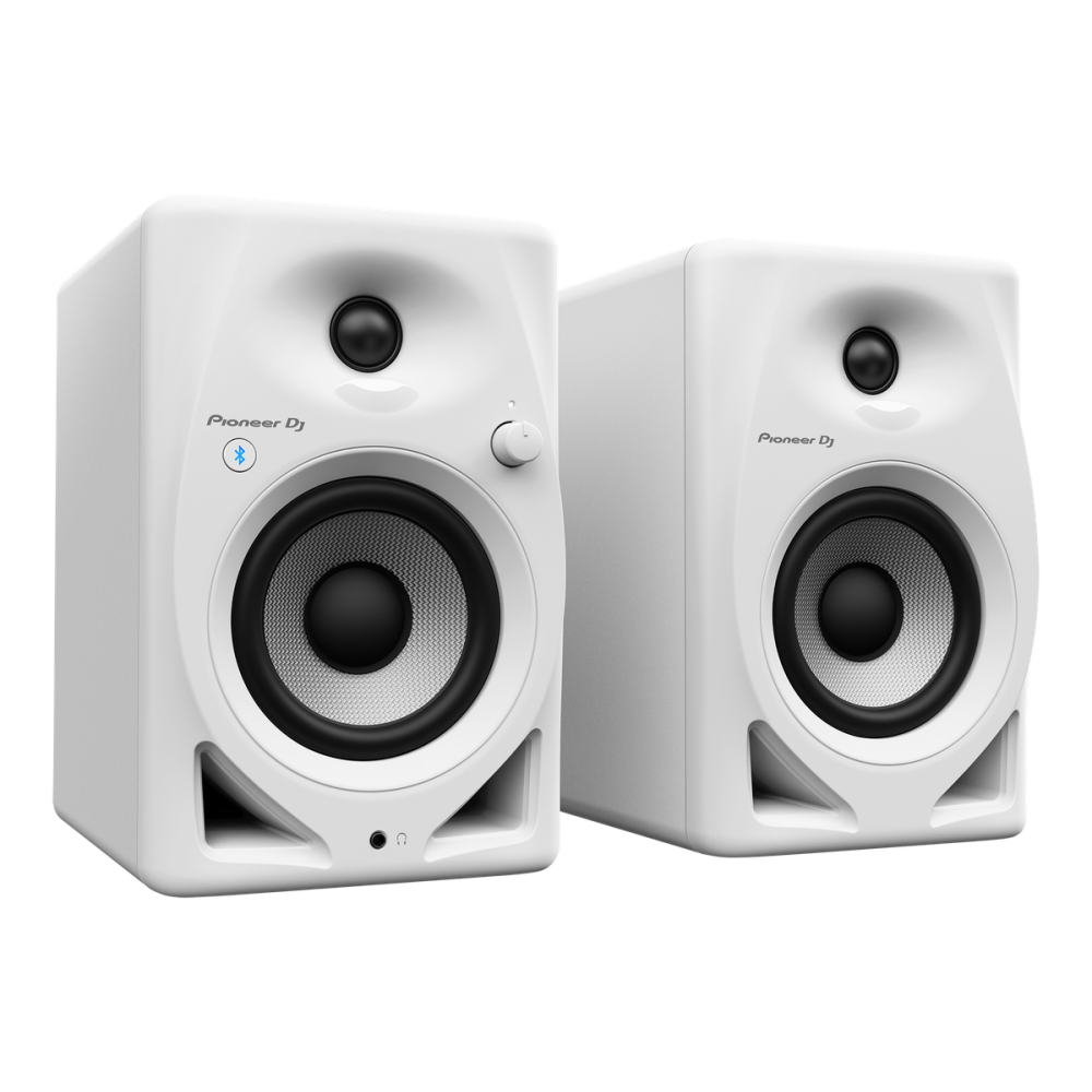 Pioneer DJ DM-40D-BT-W 4-inch Desktop Active Monitor Speaker with Bluetooth - White