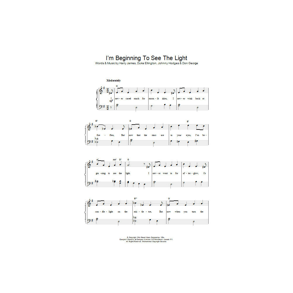 I'm Beginning To See The Light