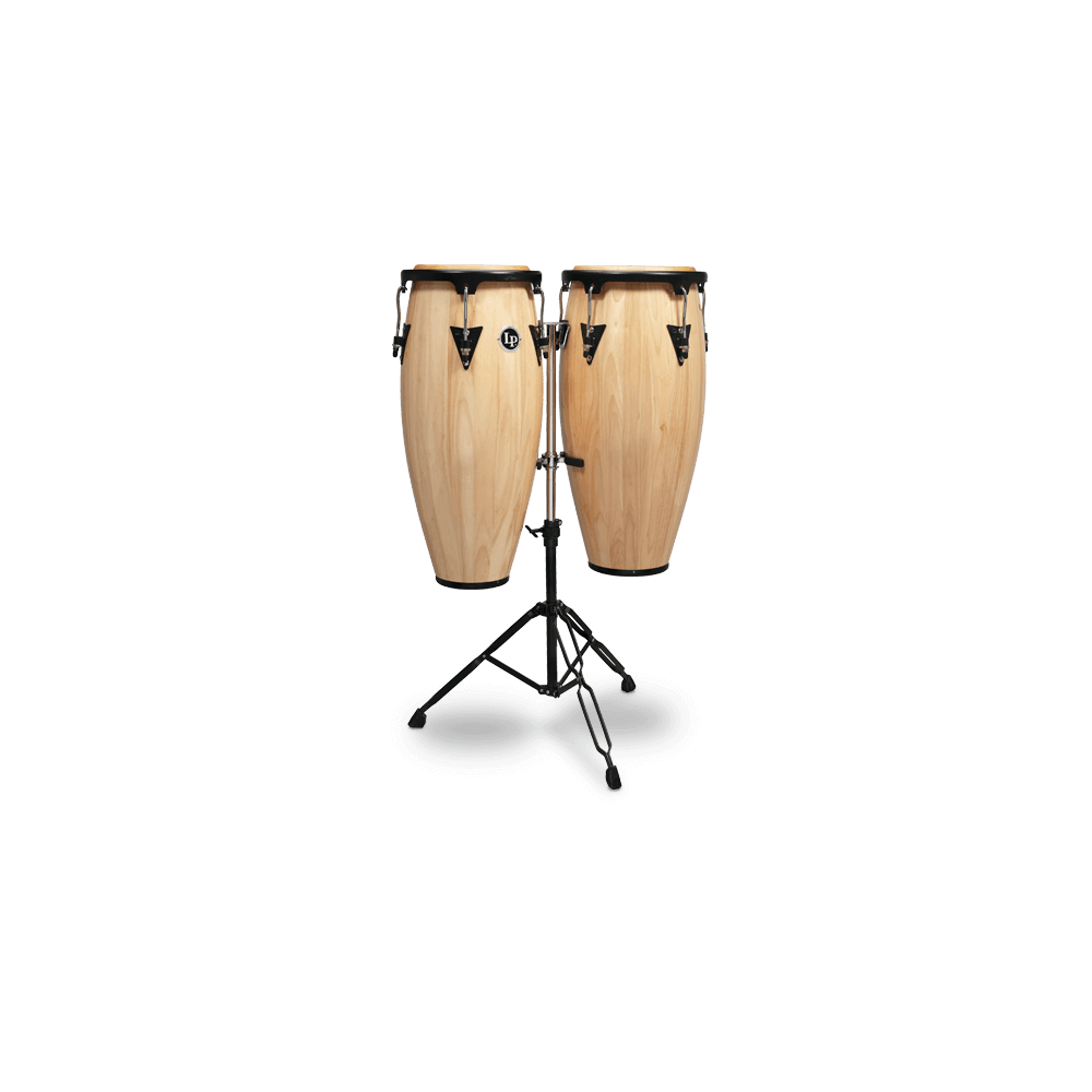 Latin Percussion City Series Conga Set with Stand - 10/11 inch Natural Gloss