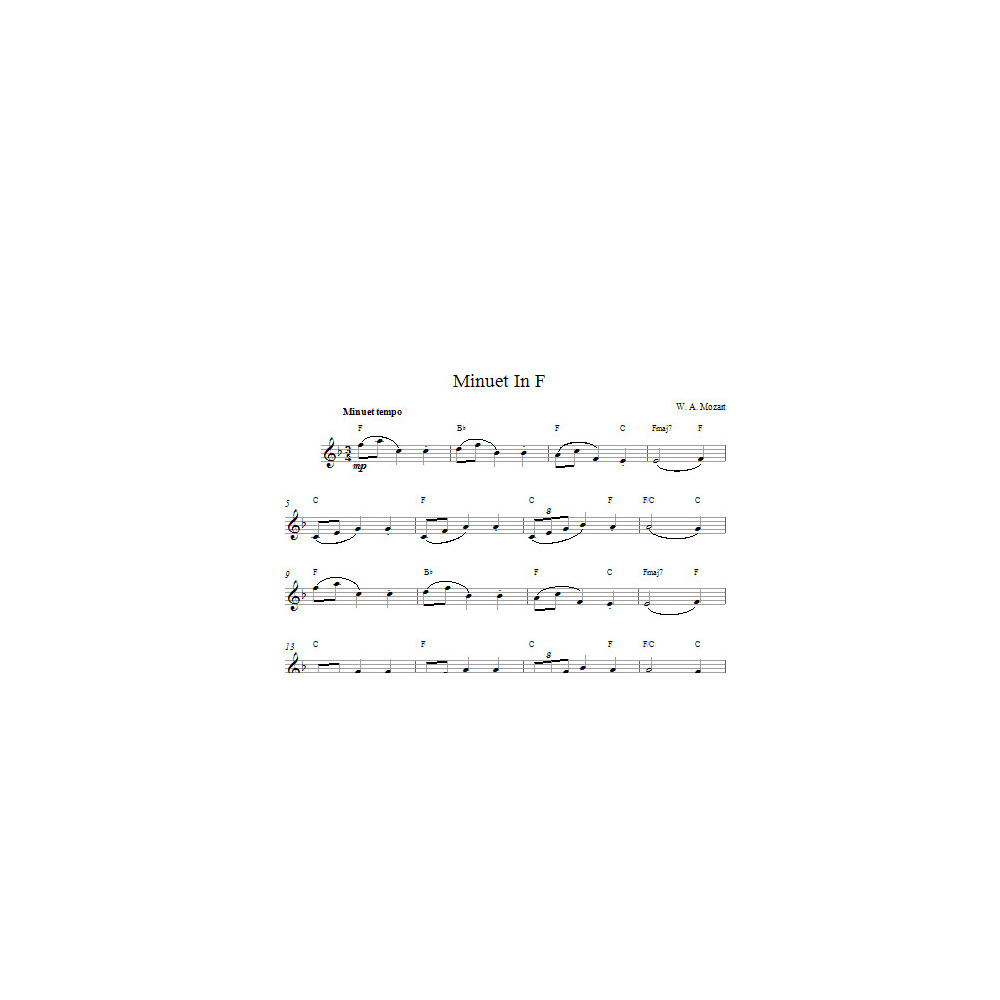 Minuet in F Major, K.2