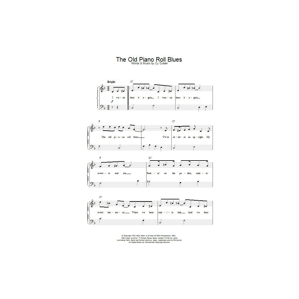 The Old Piano Roll Blues