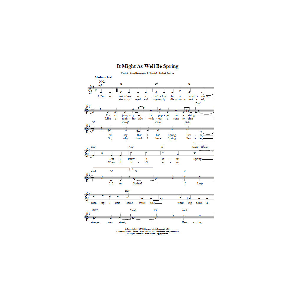 It Might As Well Be Spring