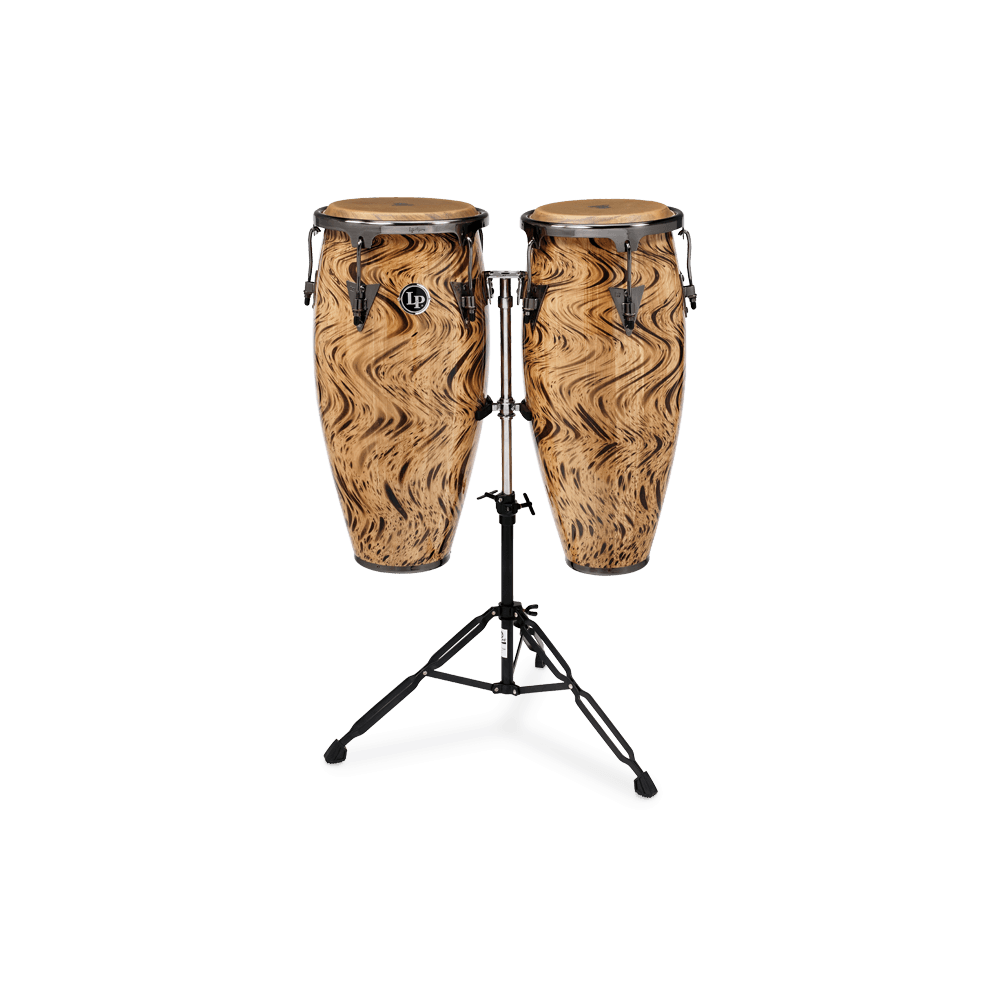 Latin Percussion Aspire Series Conga Set with Brushed Nickel Hardware - 10/11 inch Havana Cafe