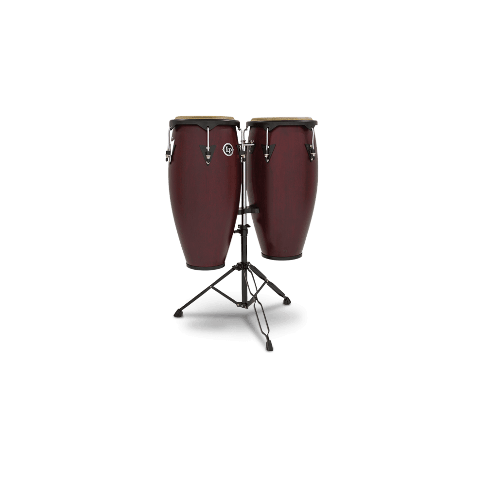Latin Percussion City Series Conga Set with Stand - 10/11 inch Dark Wood