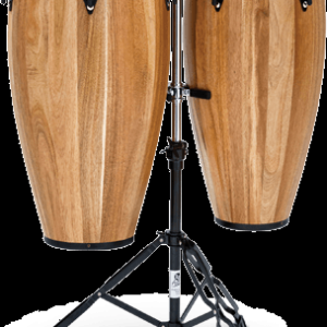 Latin Percussion Aspire Wood Conga/Tumba Set with Stand - 11/12 inch Natural