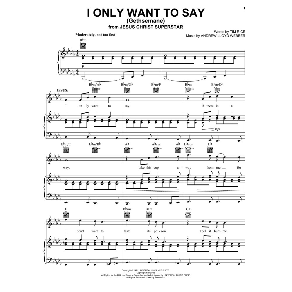 I Only Want To Say (Gethsemane)
