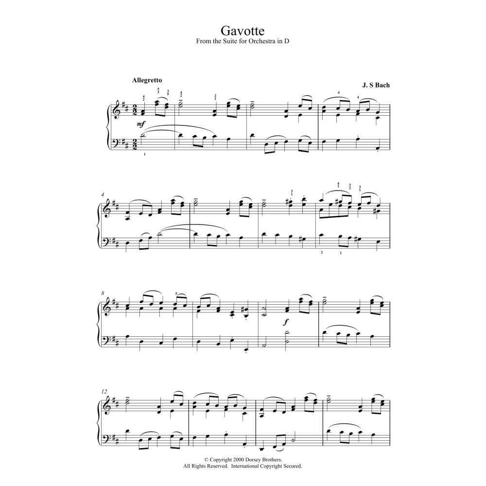 Gavotte (from the Suite for Orchestra in D)