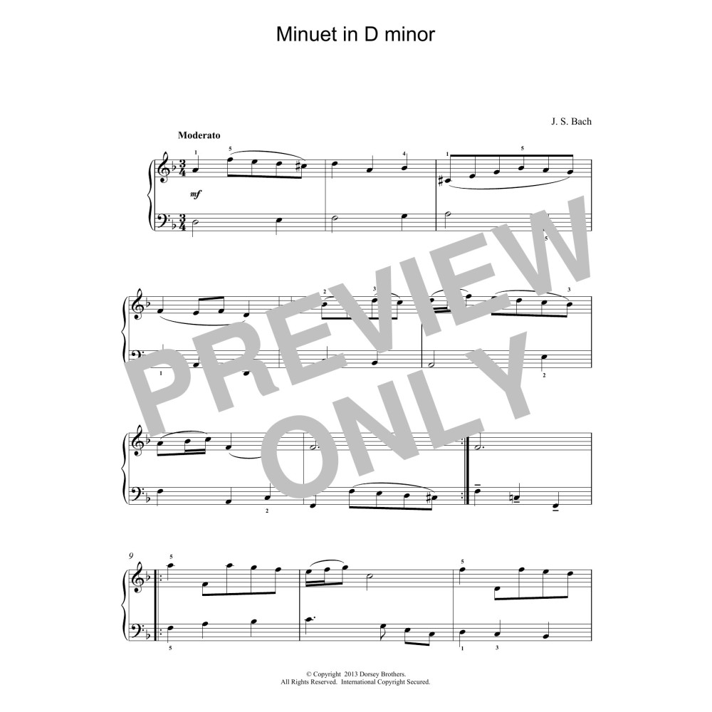 Minuet In D Minor
