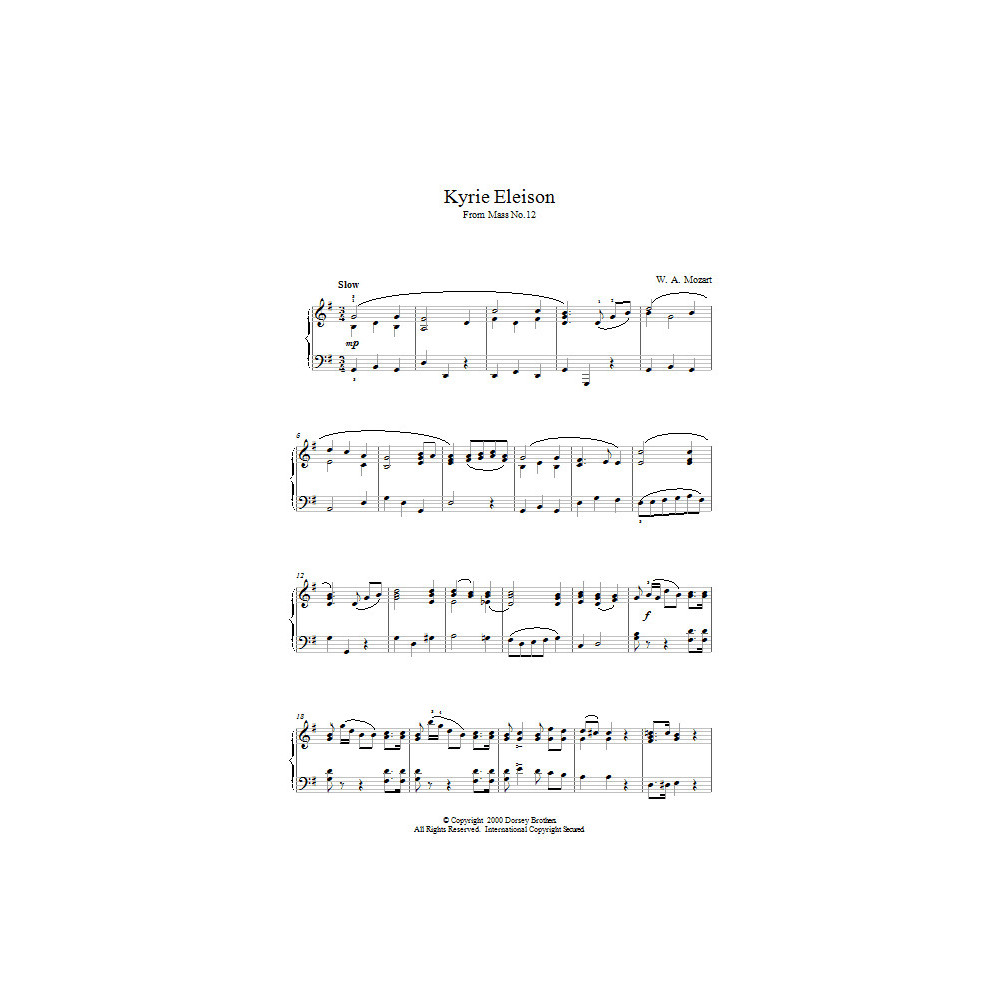 Kyrie Eleison From Mass No.12