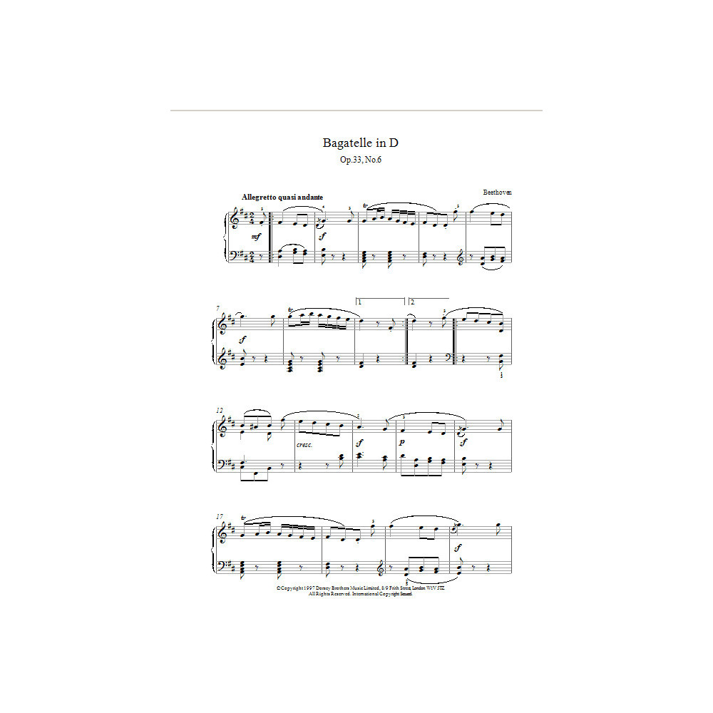 Bagatelle Op.33 No.6