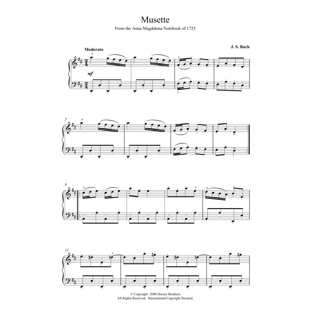 Musette In D Dur, BWV App. 126