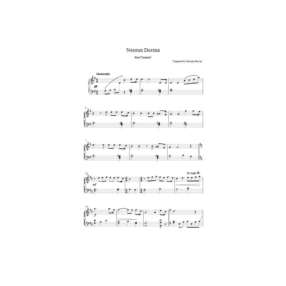 Nessun Dorma from Turandot