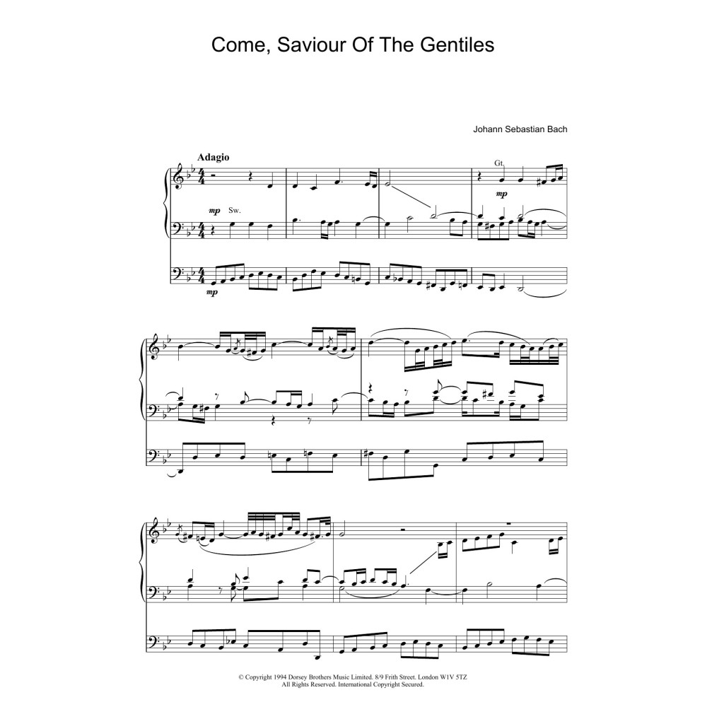 Come, Saviour Of The Gentiles