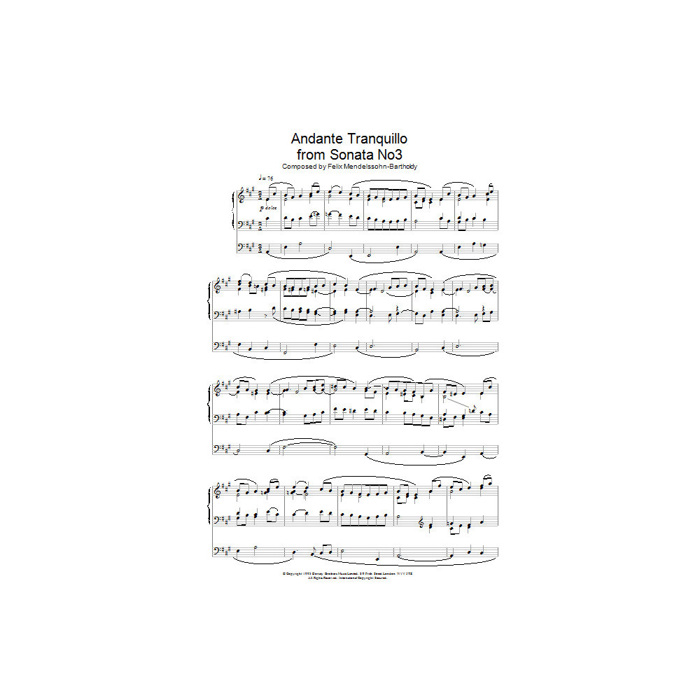 Andante Tranquillo from Sonata No3