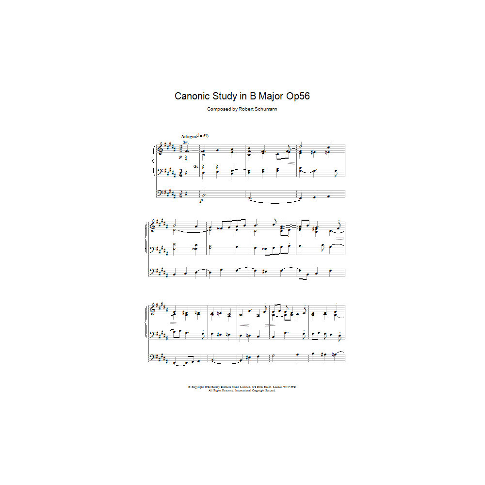 Canonic Study in B Major Op56