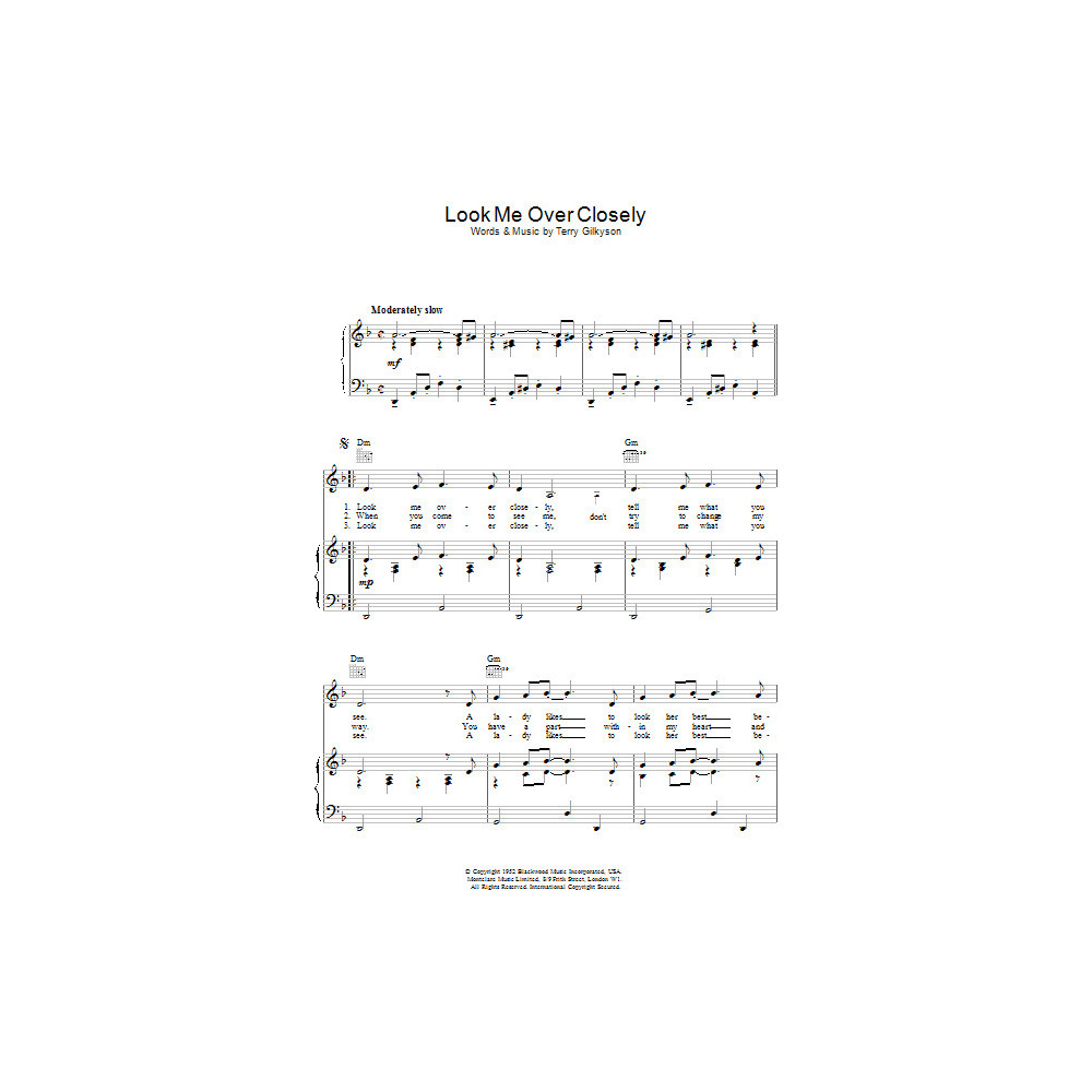 Look Me Over Closely