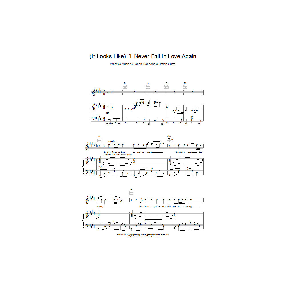 (It Looks Like) I'll Never Fall In Love Again