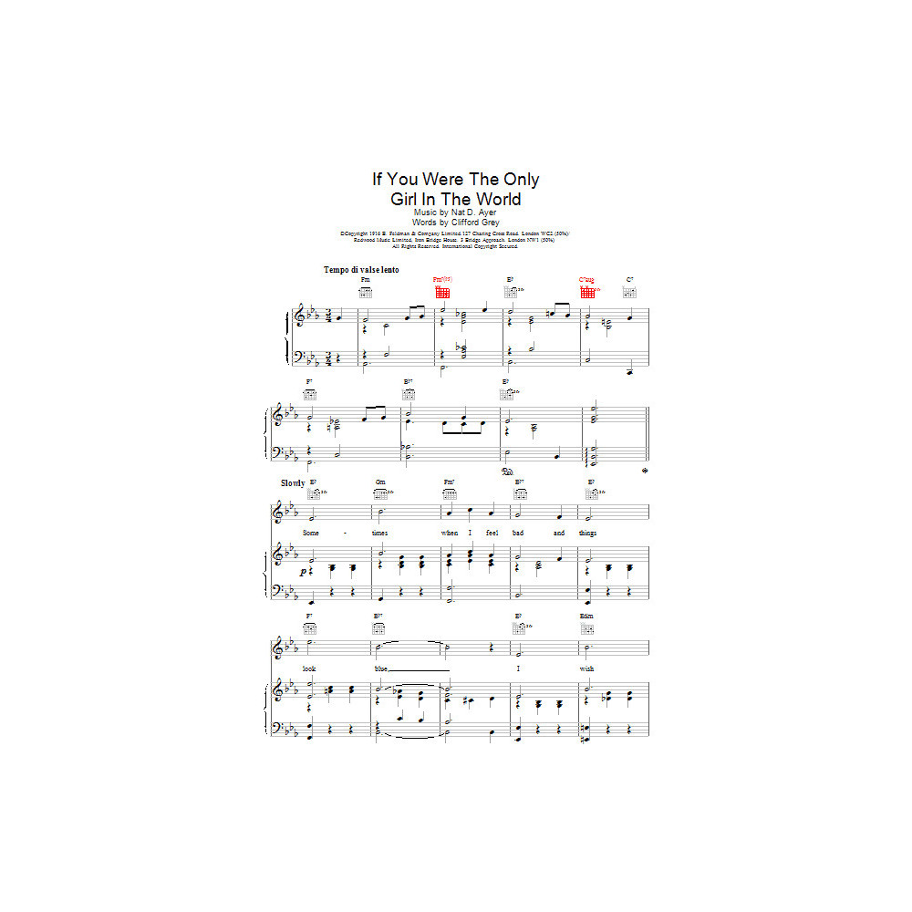 If You Were The Only Girl In The World