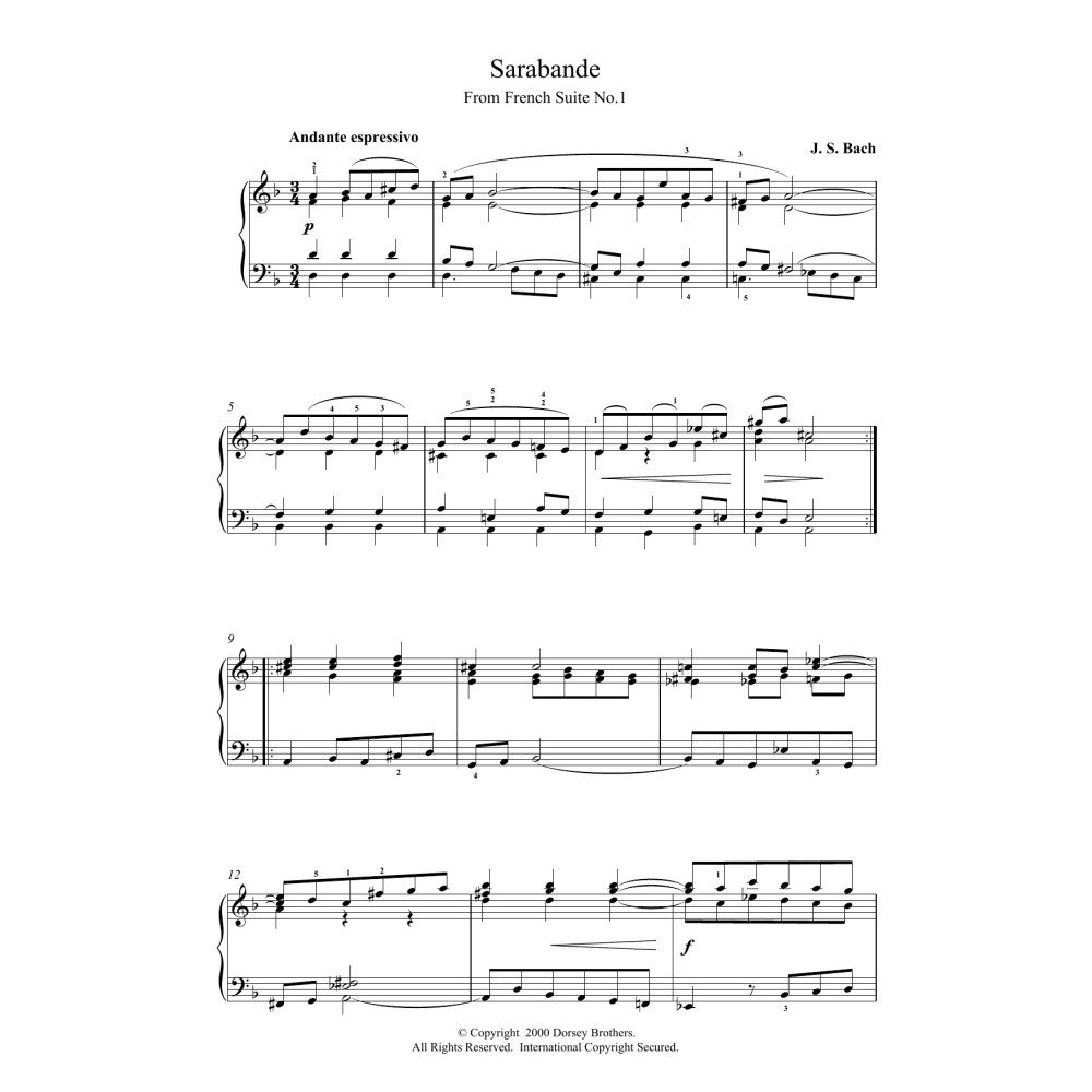 Sarabande From Cello Suite in E Flat
