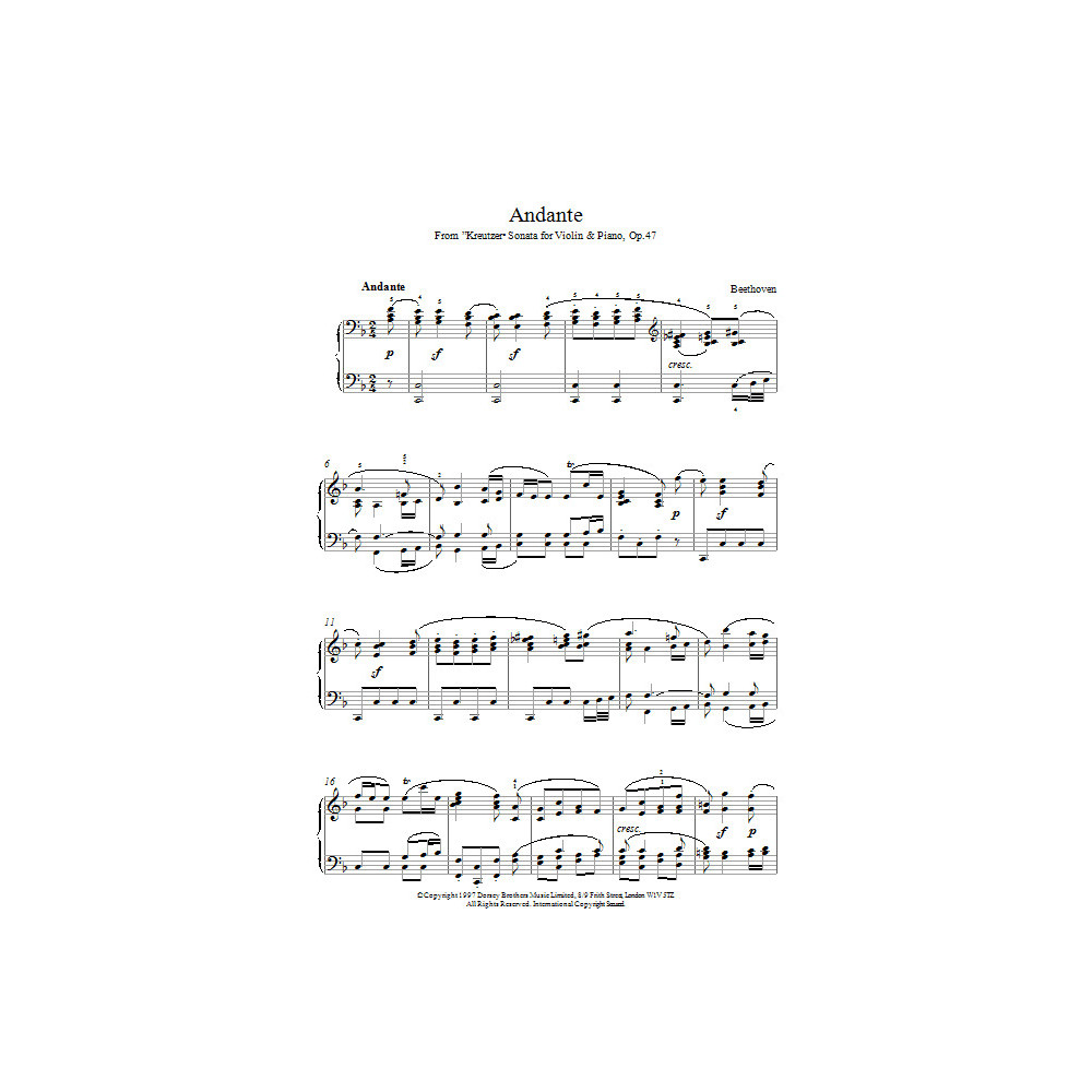 Andante Kreutzer Sonata