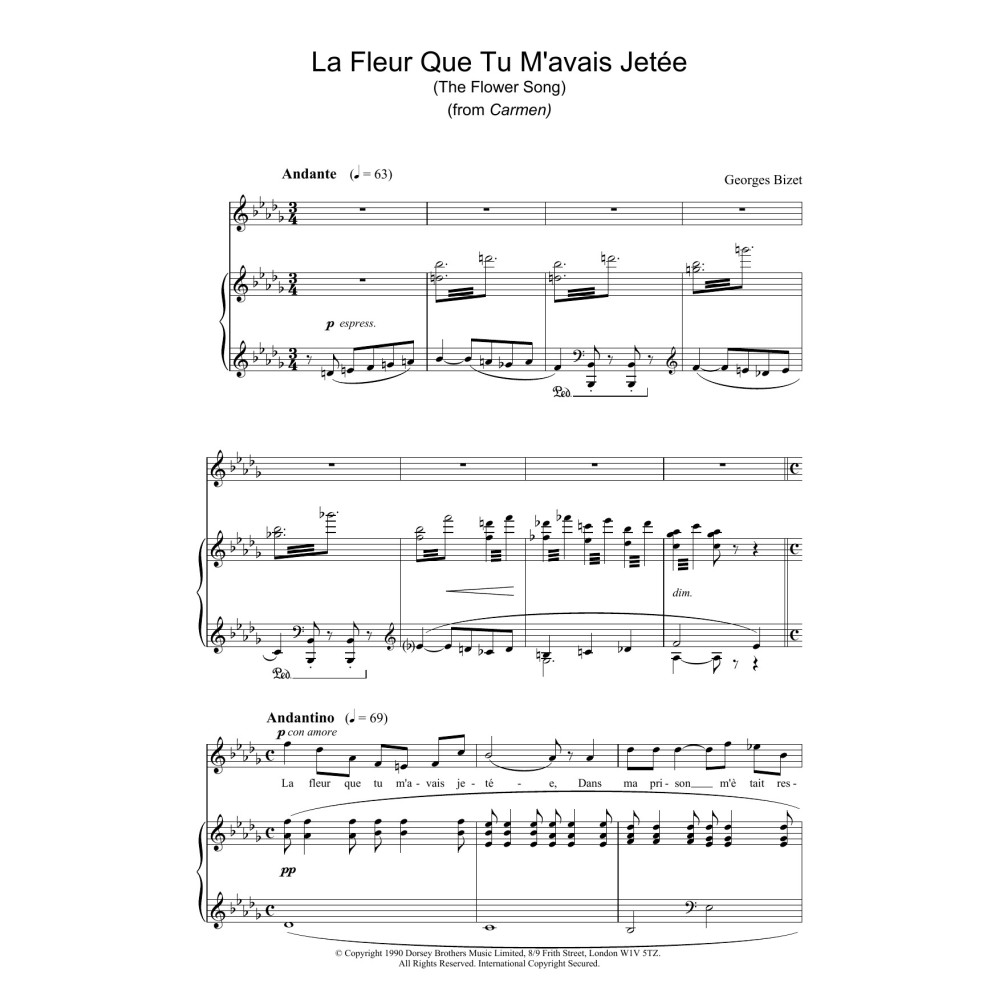 La Fleur Que Tu M'avais Jetee (The Flower Song) (from Carmen)