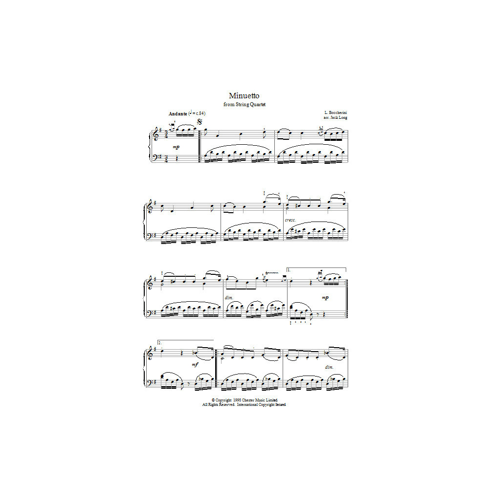 Minuetto from String Quartet
