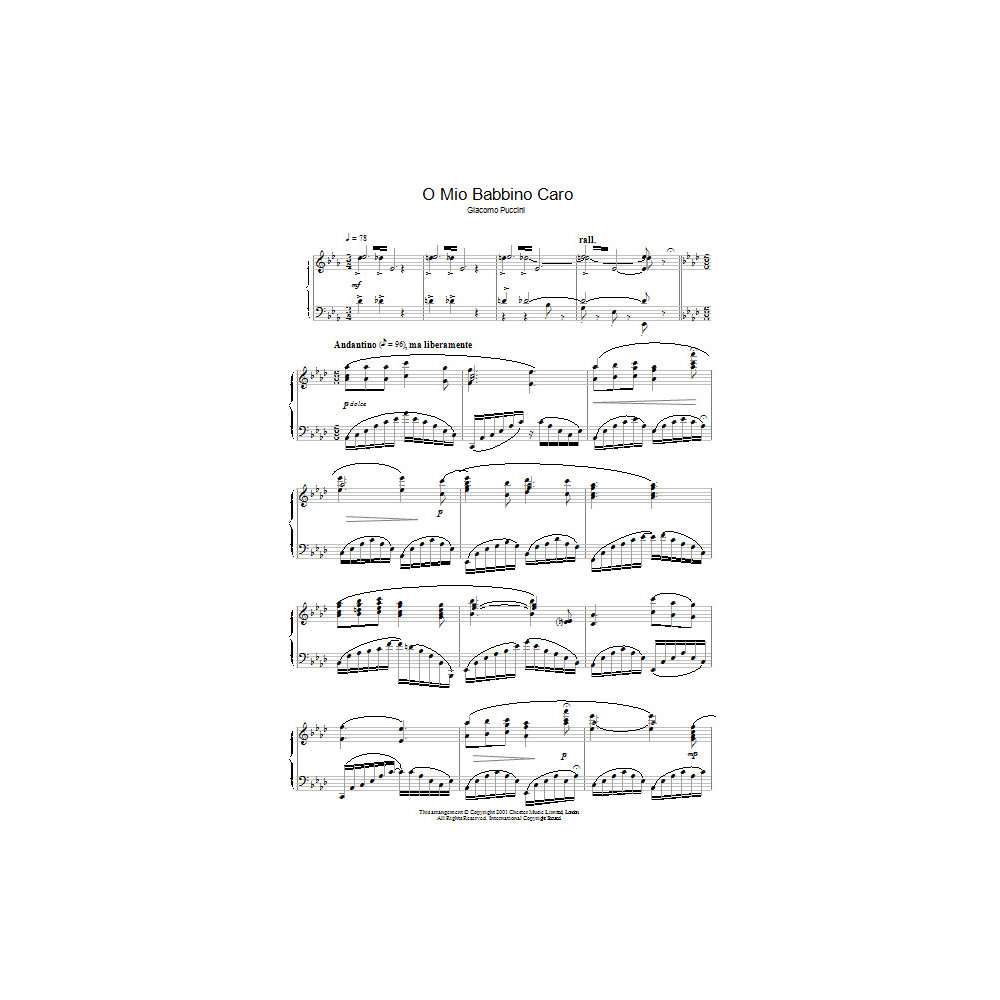 O Mio Babbino Caro (from "Gianni Schicchi")