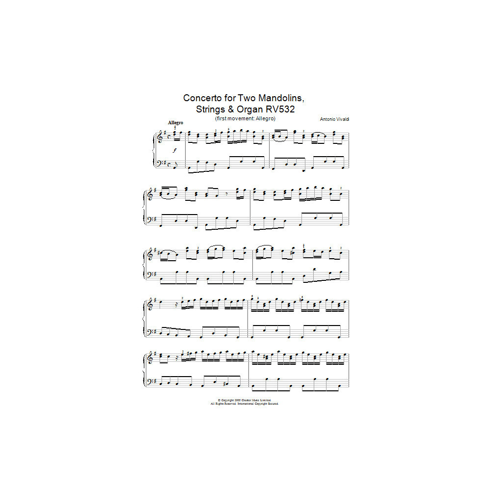 Concerto for Two Mandolins, Strings & Organ RV532 (1st Movement: Allegro)