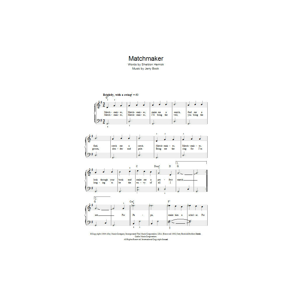 Matchmaker (from Fiddler On The Roof)