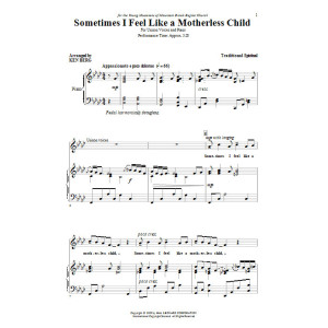 Sometimes I Feel Like A Motherless Child