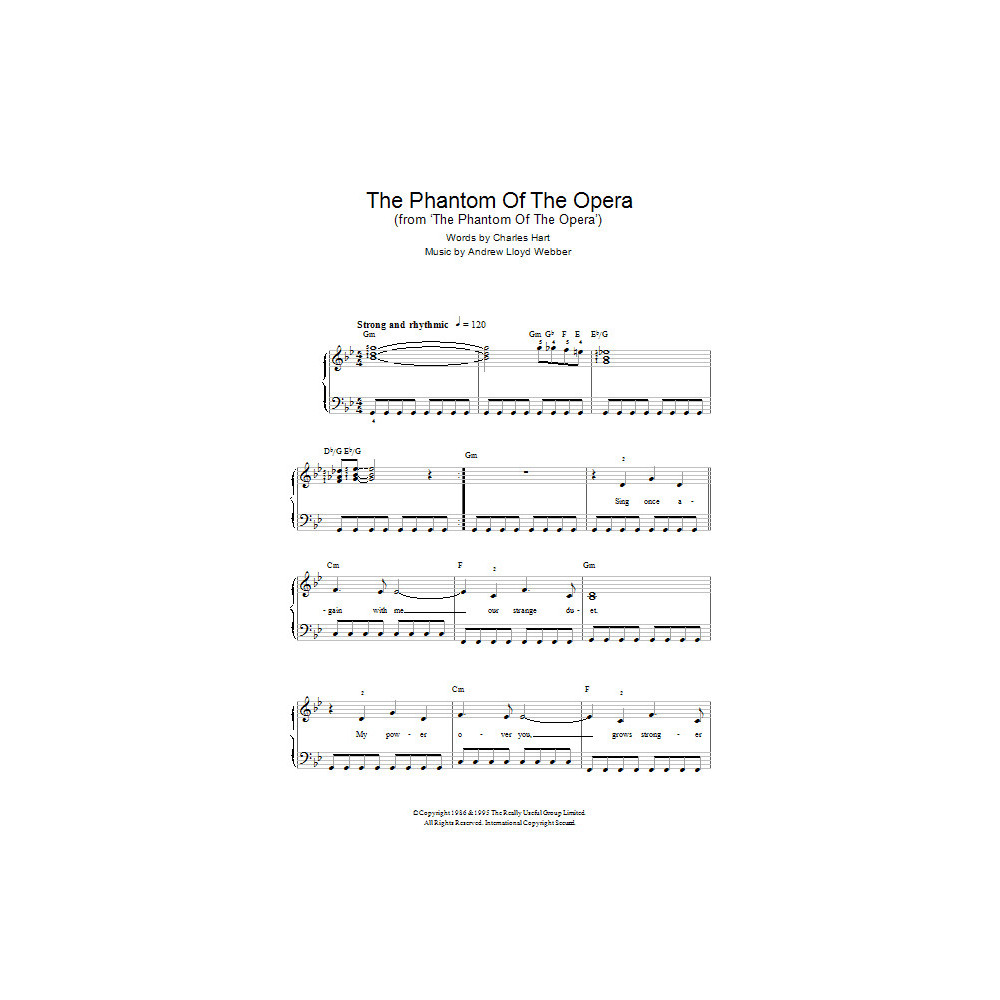 The Phantom Of The Opera (Verse Only)