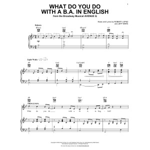 What Do You Do With A B.A. In English (from Avenue Q)