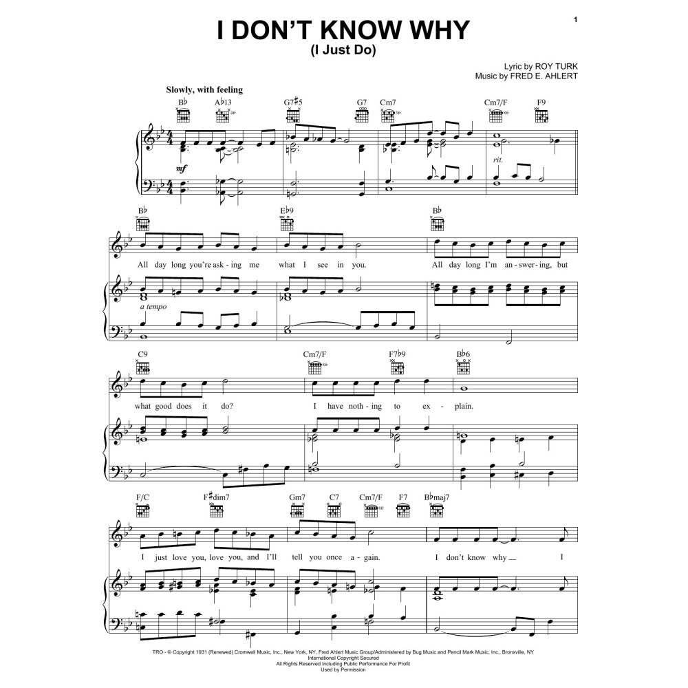 I Don't Know Why (I Just Do)