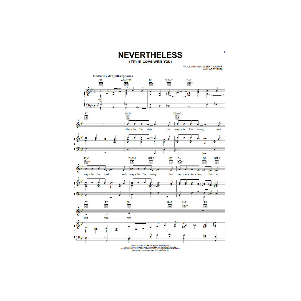 Nevertheless (I'm In Love With You)