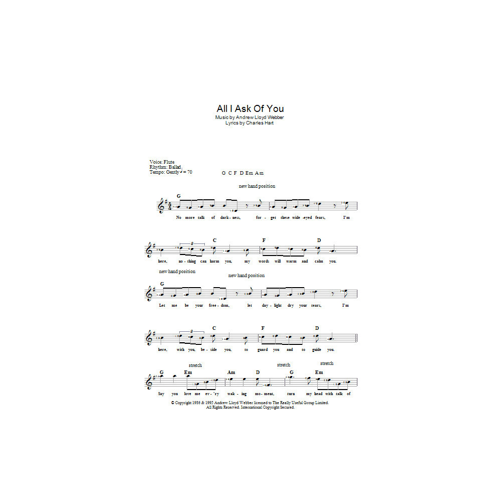 All I Ask Of You (from The Phantom Of The Opera)