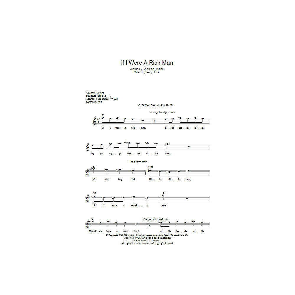 If I Were A Rich Man (from The Fiddler On The Roof)