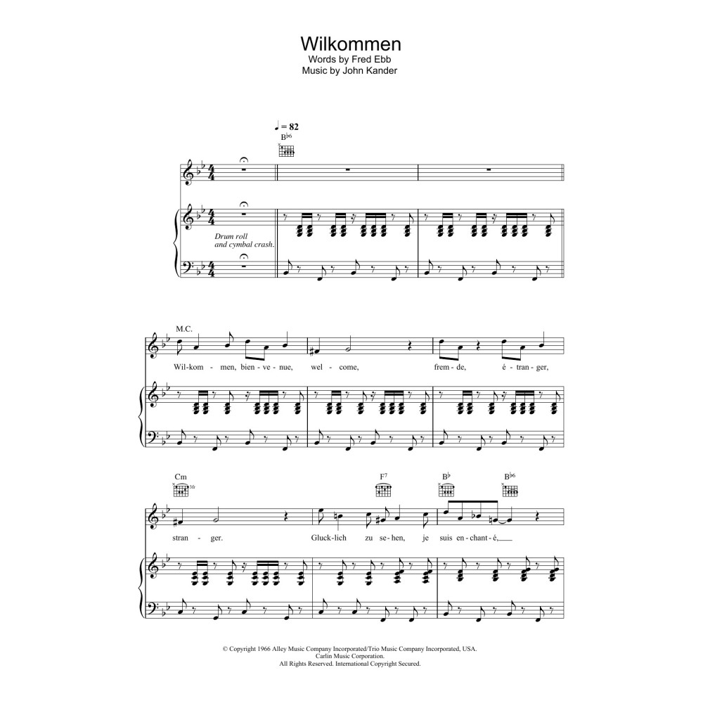 Willkommen (from Cabaret)