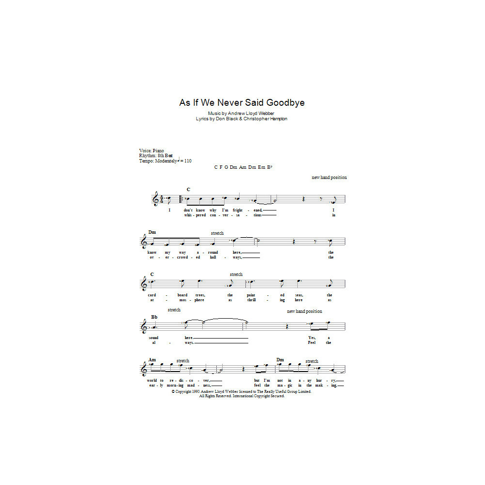 As If We Never Said Goodbye (from Sunset Boulevard)