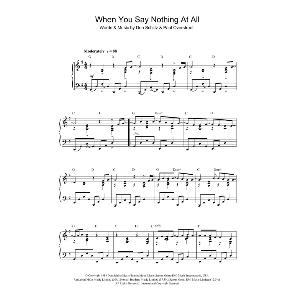 When You Say Nothing At All