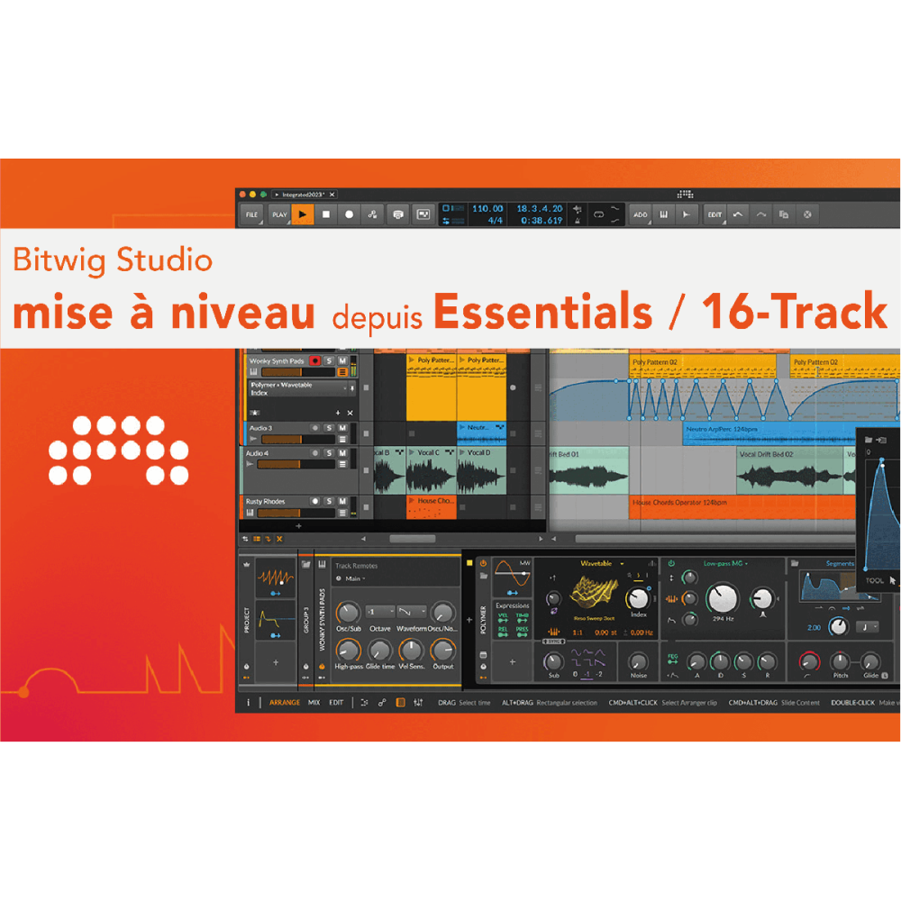Bitwig Studio - Mise à niveau depuis Essentials ou 16 Track