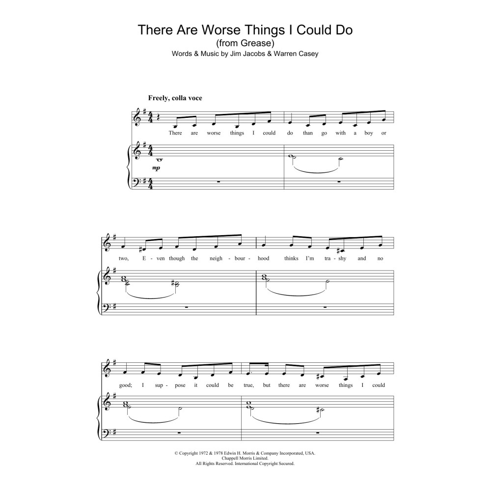 There Are Worse Things I Could Do (from Grease)