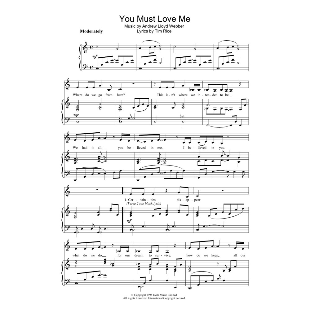 Du musst mich lieben (aus Evita)