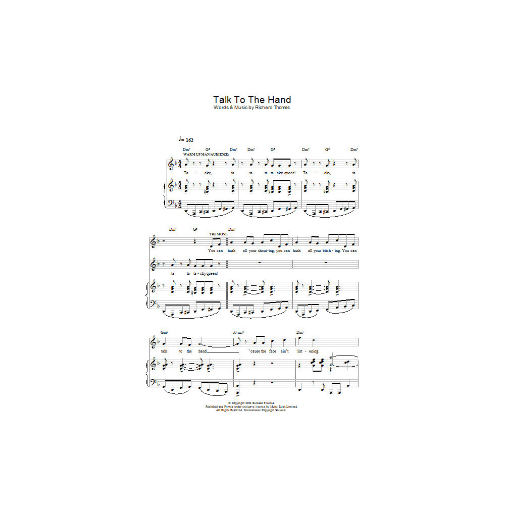 Talk To The Hand (from Jerry Springer The Opera)